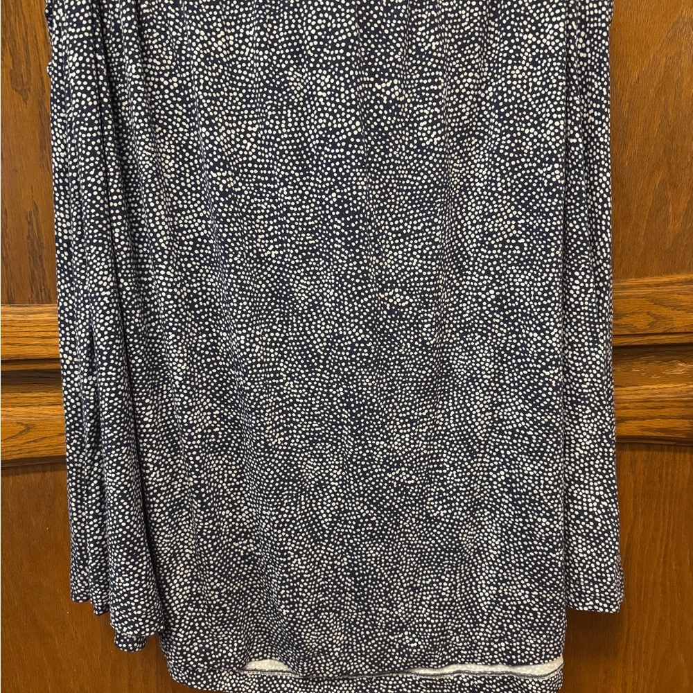 Casual Blue and White Midi Skirt